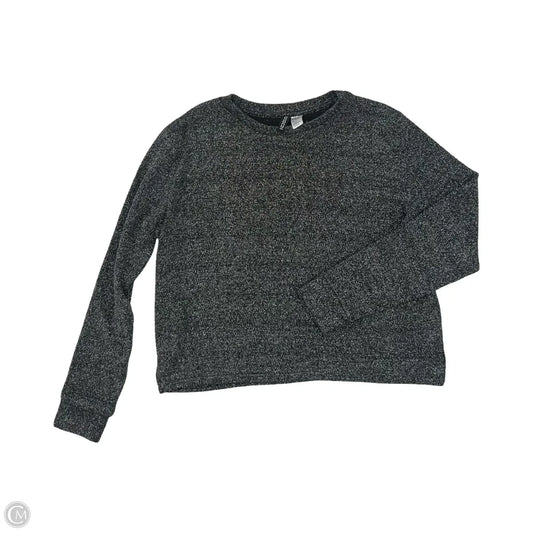 Blouse Long Sleeve By Divided In Black & Silver, Size: M