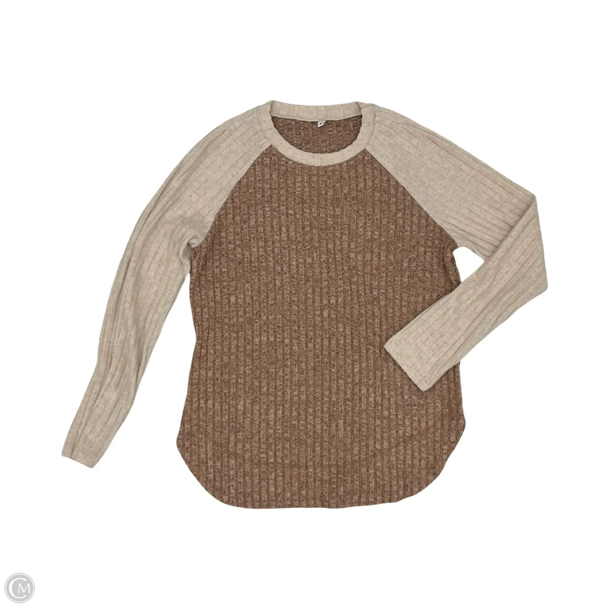 Top Long Sleeve By Cmf In Brown, Size: M