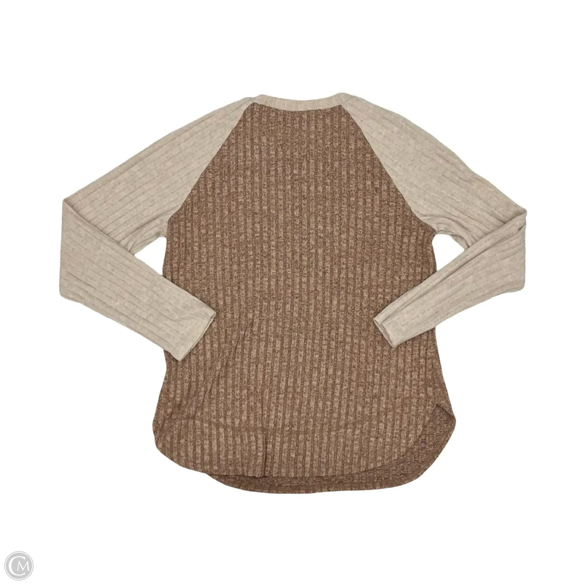 Top Long Sleeve By Cmf In Brown, Size: M