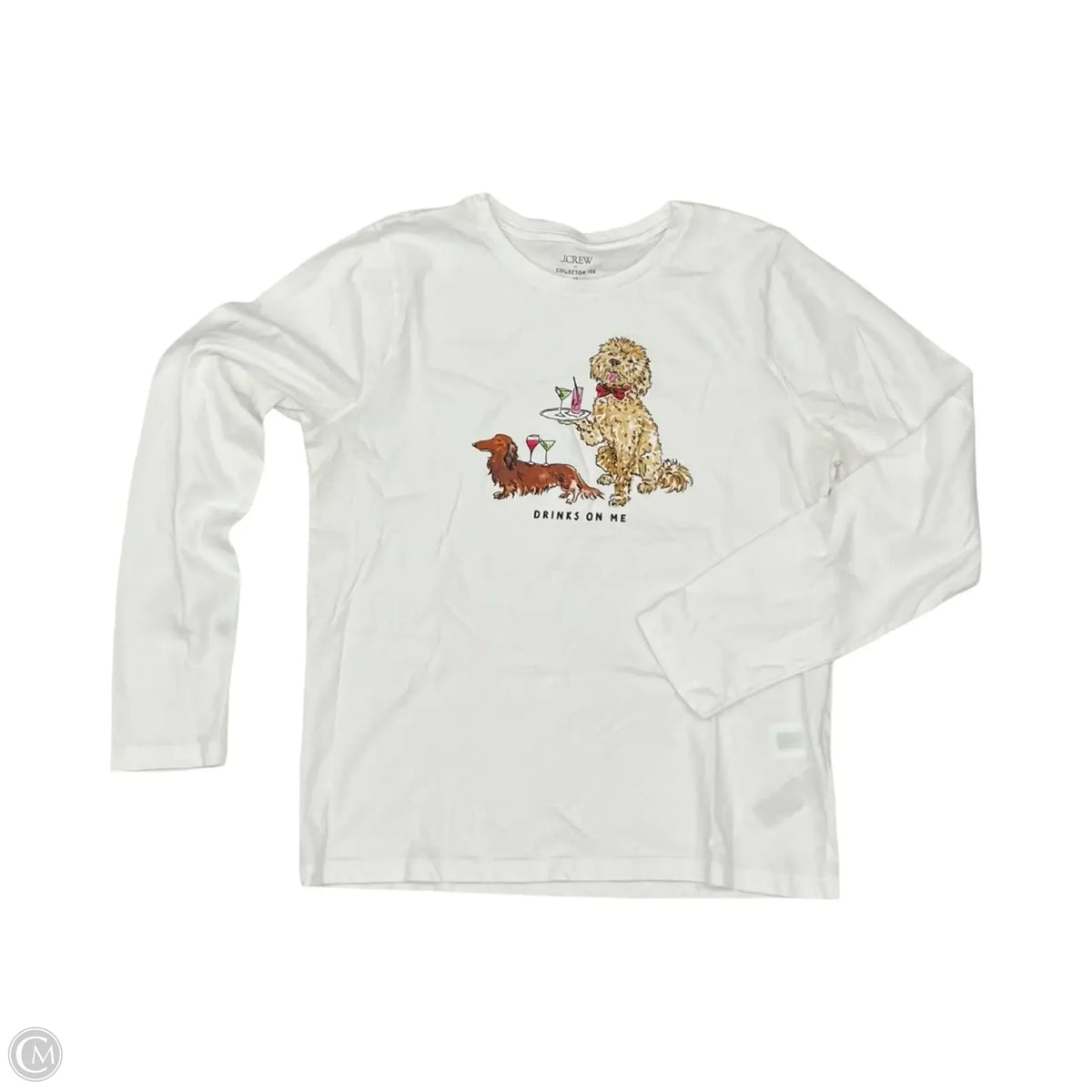 Top Long Sleeve By J. Crew In White, Size: M