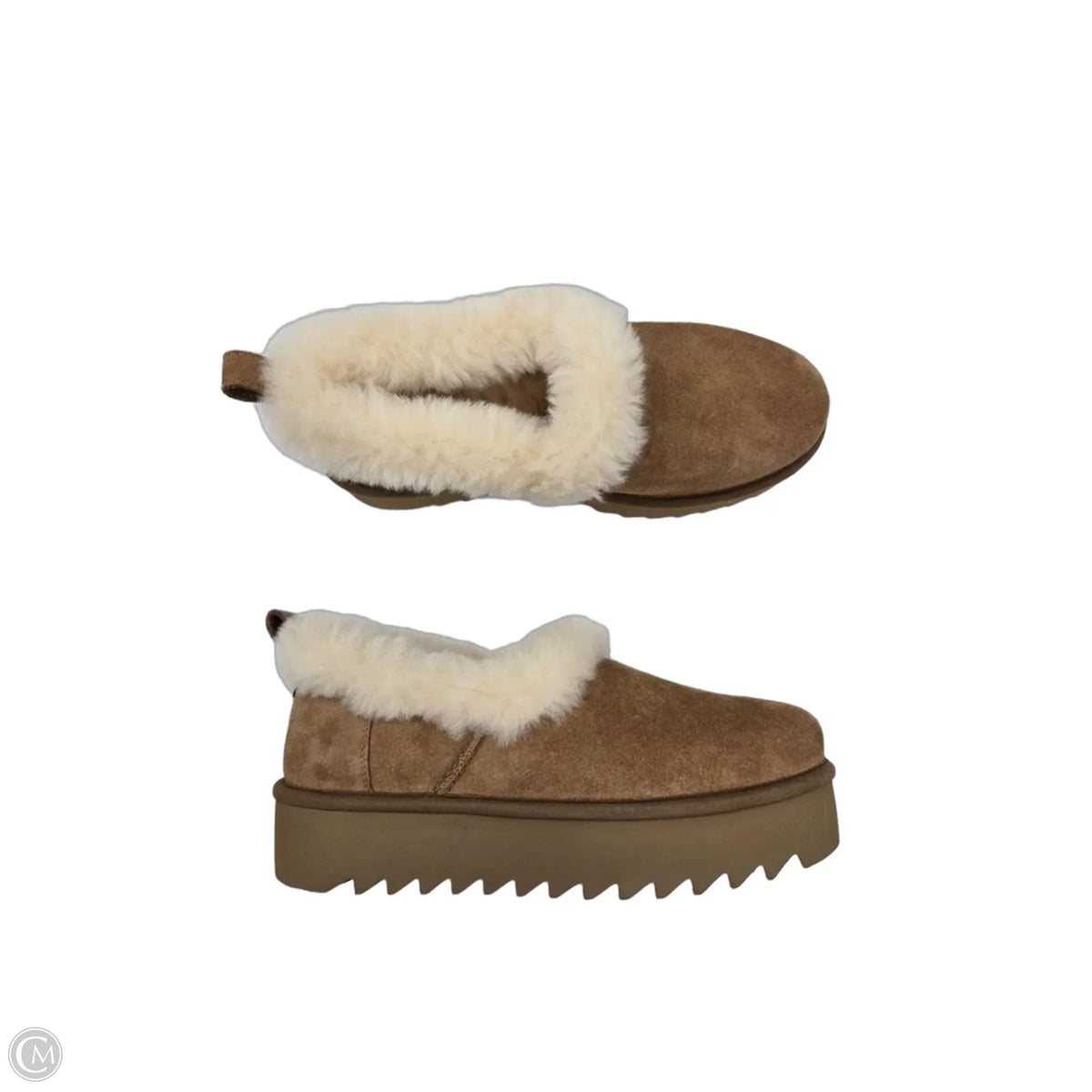 Boots Designer By Ugg In Brown, Size: 9