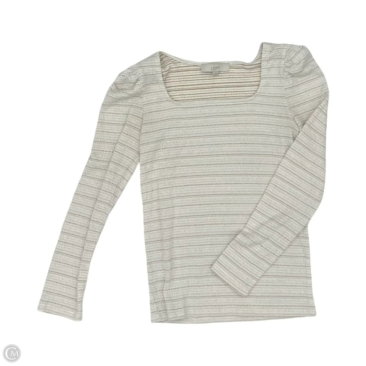 Top Long Sleeve By Loft In Striped Pattern, Size: S