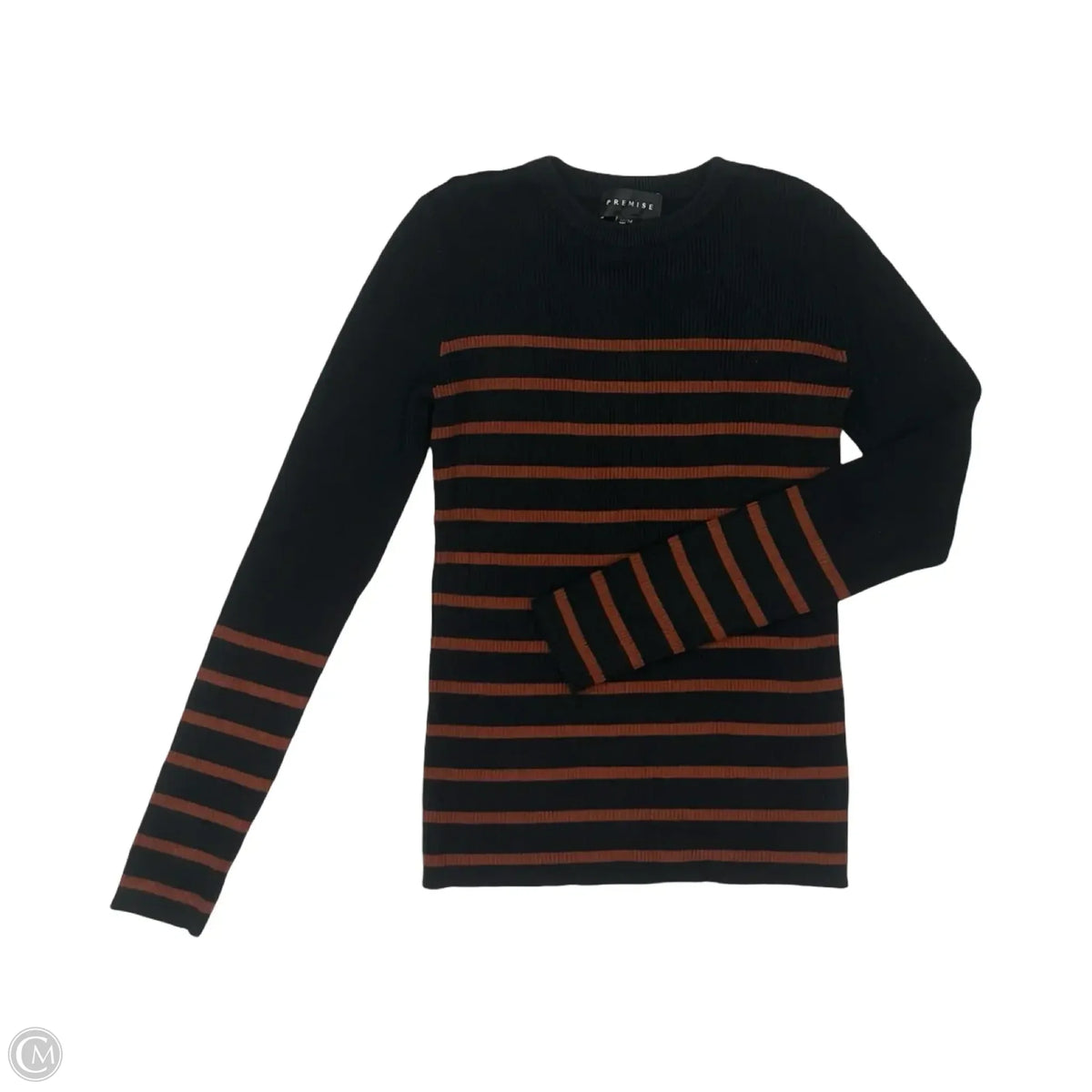 Sweater By Premise In Black & Orange, Size: M