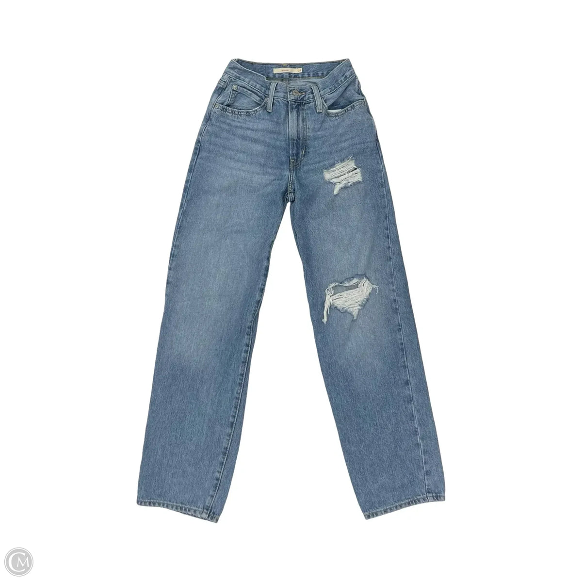 Jeans Straight By Levis In Blue Denim, Size: 0