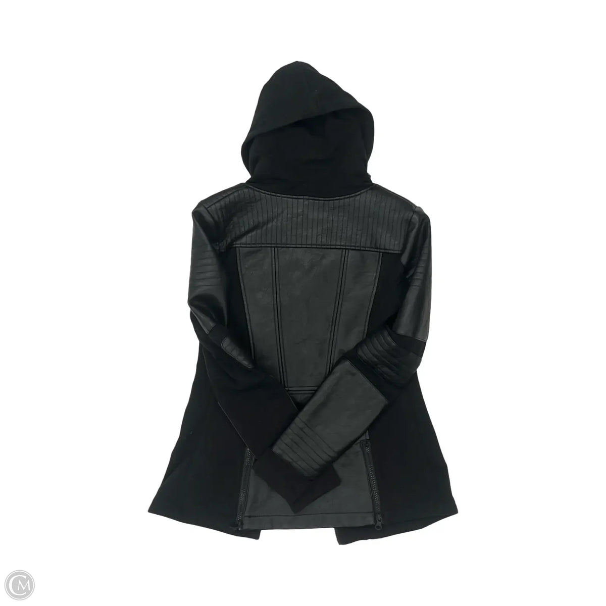 Jacket Moto By Clothes Mentor In Black, Size: S