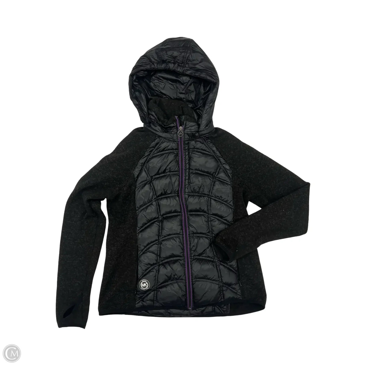 Jacket Designer By Michael Kors In Black, Size: L