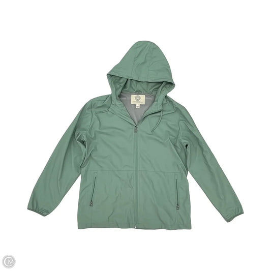 Coat Raincoat By Weatherproof In Green, Size: Xl