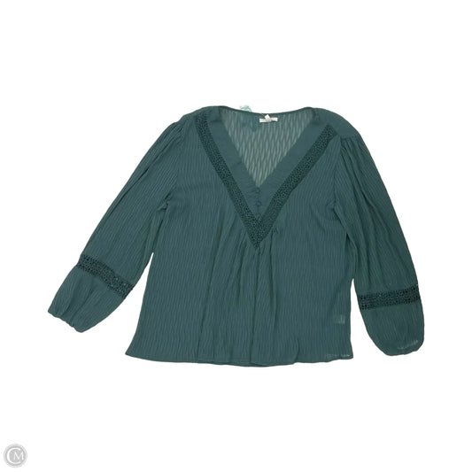 Blouse Long Sleeve By Maurices In Green, Size: Xl