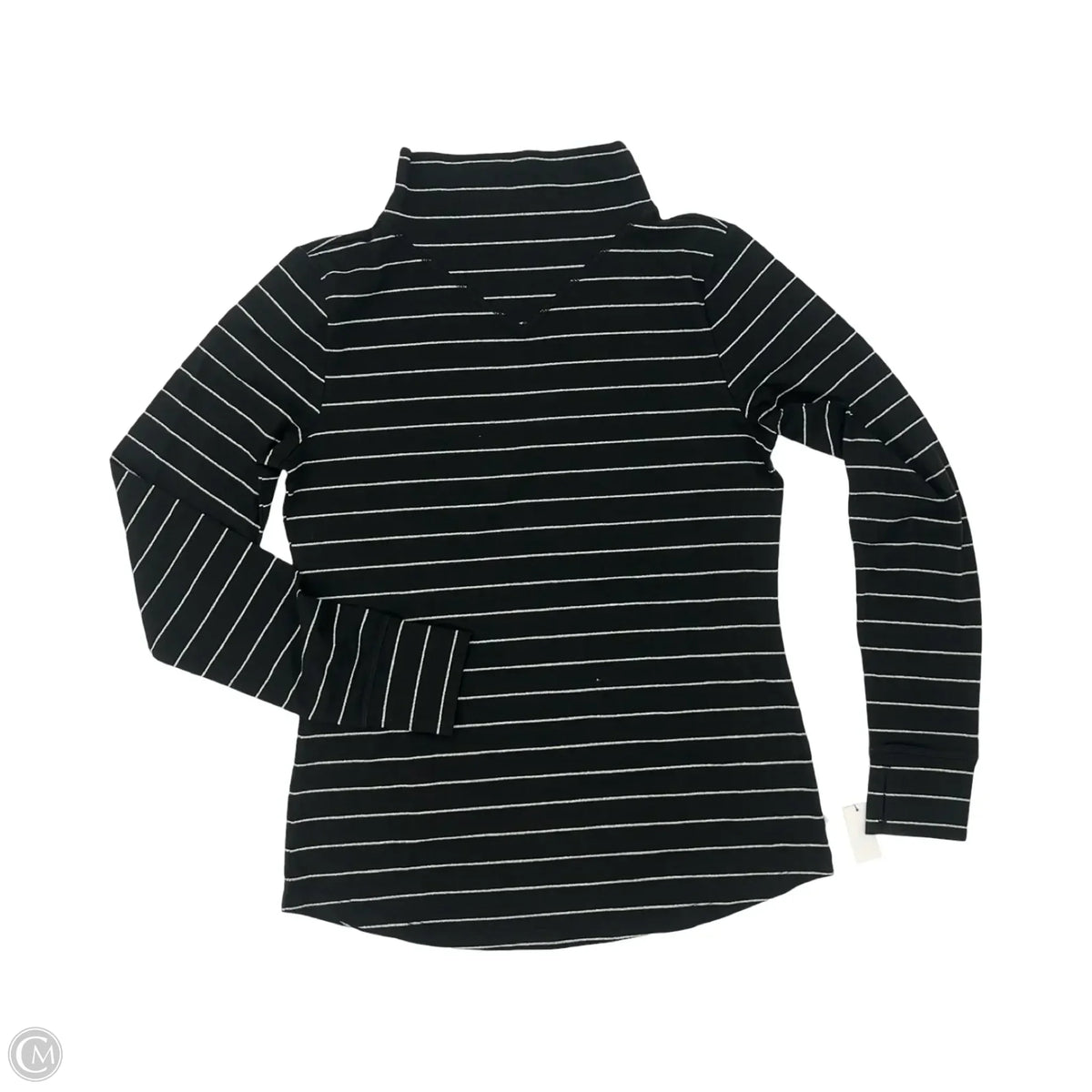 Top Long Sleeve By Talbots In Black & Cream, Size: M