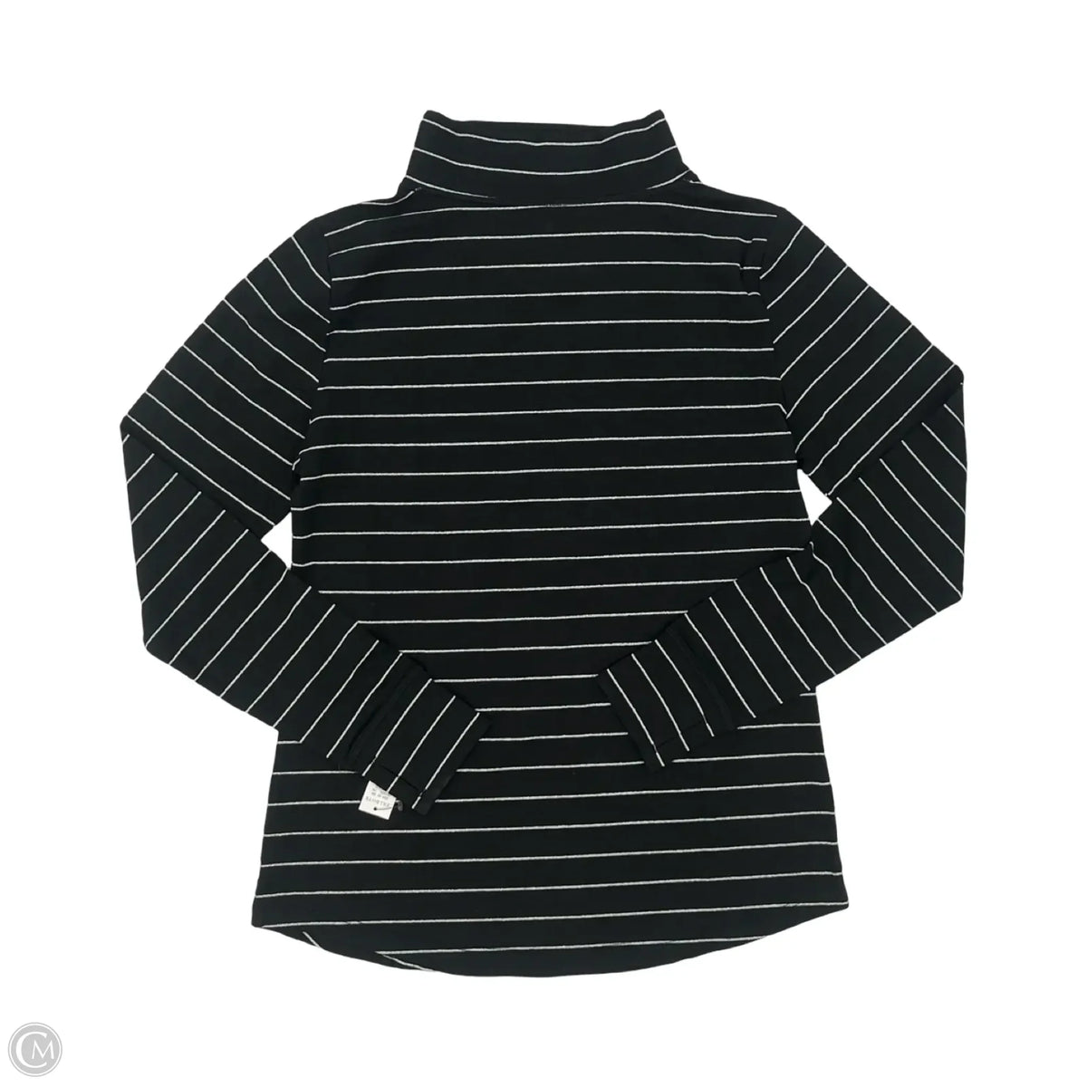 Top Long Sleeve By Talbots In Black & Cream, Size: M