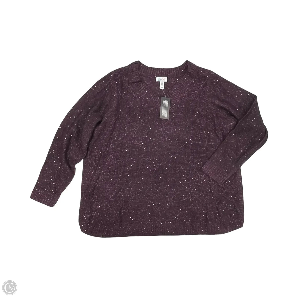 Sweater By D&co. In Purple, Size: 2x
