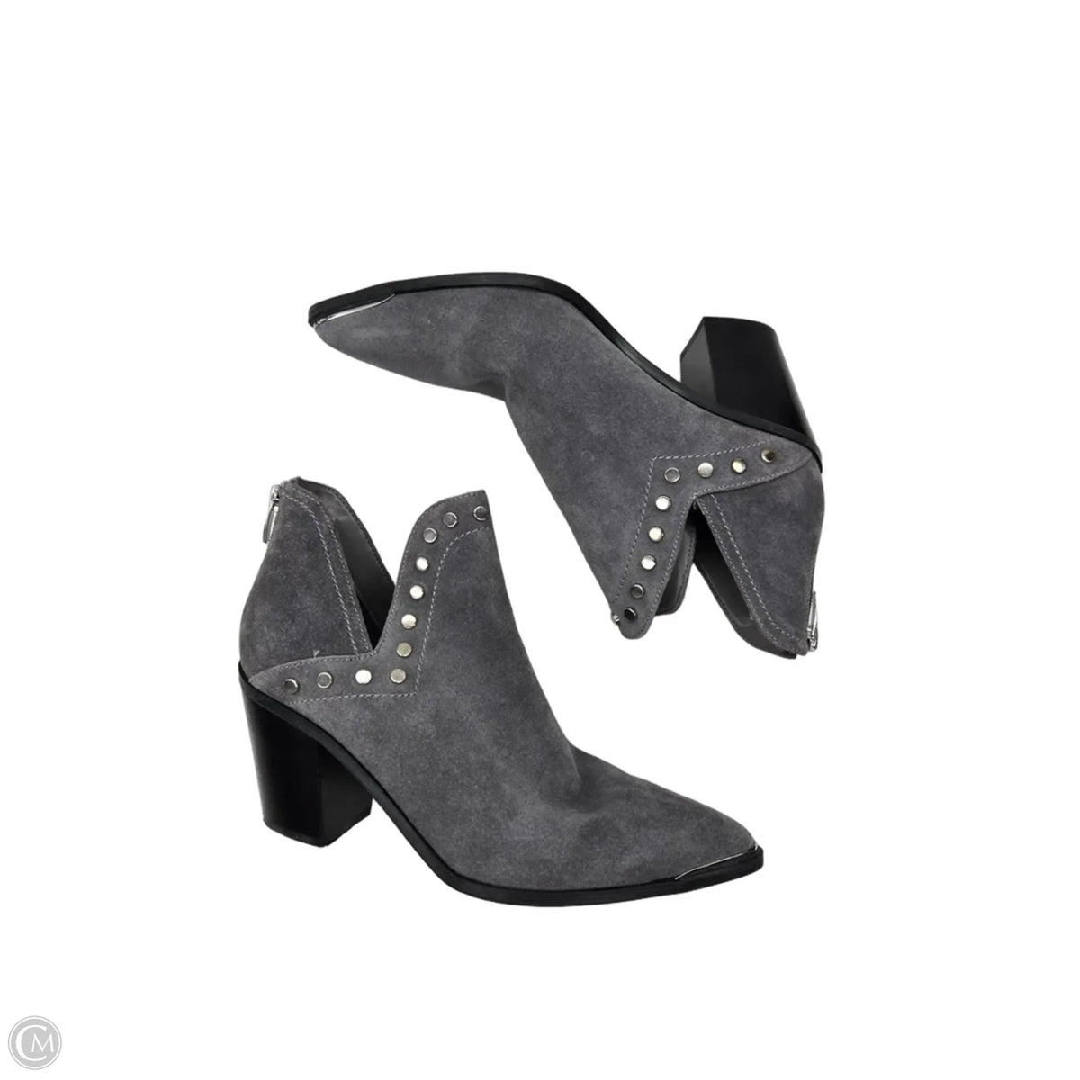 Boots Leather By Marc Fisher In Grey, Size: 9