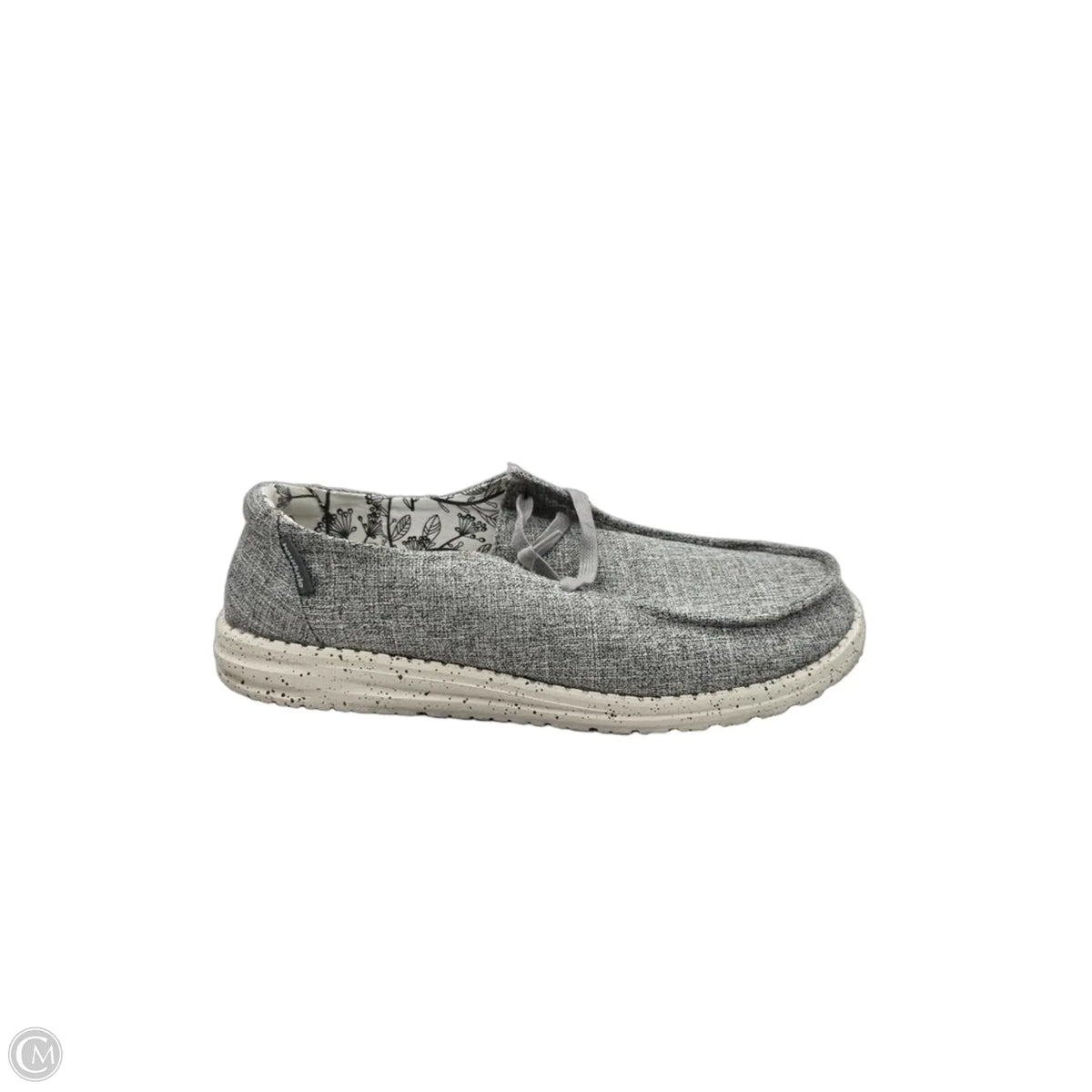 Shoes Flats By Hey Dude In Grey, Size: 10