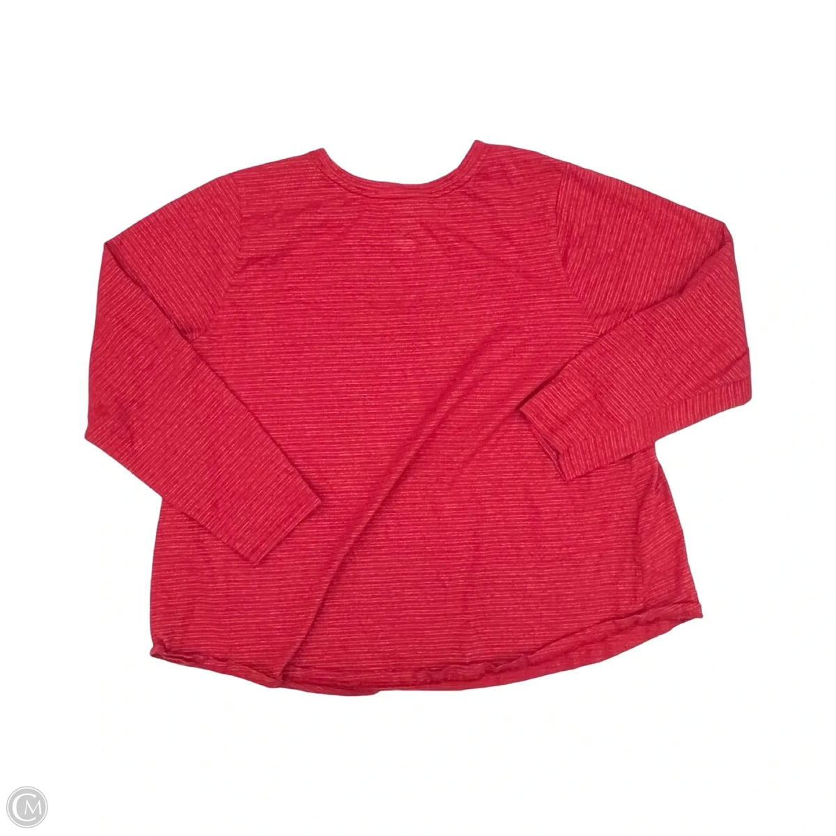 Top Long Sleeve By Sonoma In Red & Silver, Size: 2x