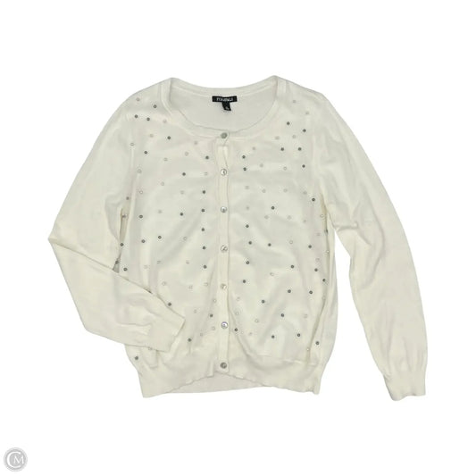 Cardigan By Roz And Ali In Cream, Size: Xl