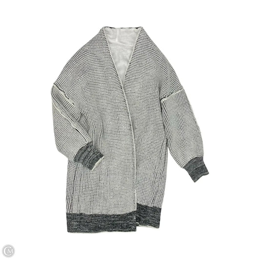 Sweater Cardigan By Cmf In Black & Cream, Size: Xl