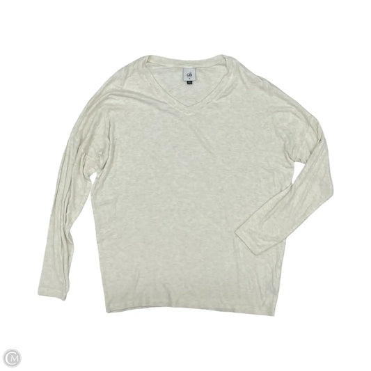 Top Long Sleeve By Cabi In Cream, Size: M
