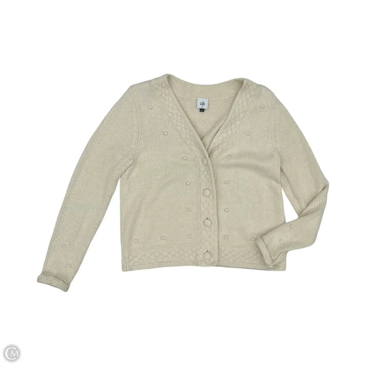 Sweater Cardigan By Cabi In Cream, Size: M