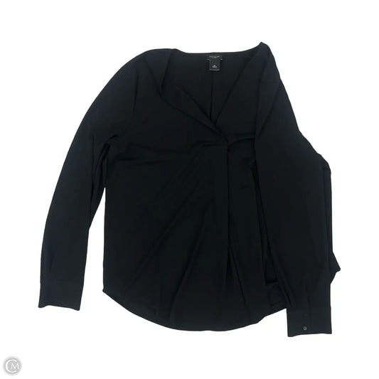 Blouse Long Sleeve By Ann Taylor In Black, Size: Xl
