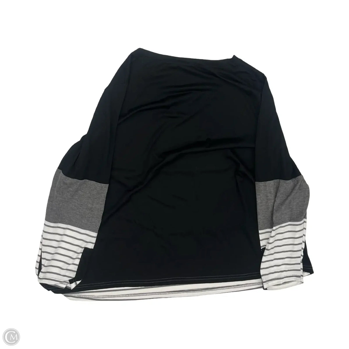 Top Long Sleeve By Bloomchic In Black & Grey, Size: 4x