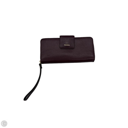 Wallet Leather By Fossil, Size: Large