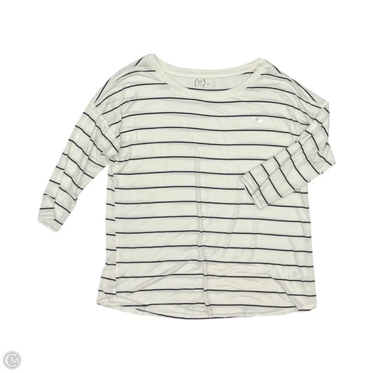 Top 3/4 Sleeve By Maurices In Black & Cream, Size: L