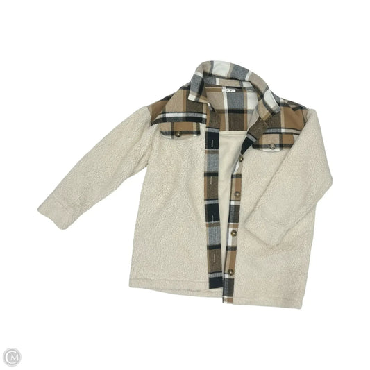 Jacket Shirt By Maurices In Black & Brown, Size: L