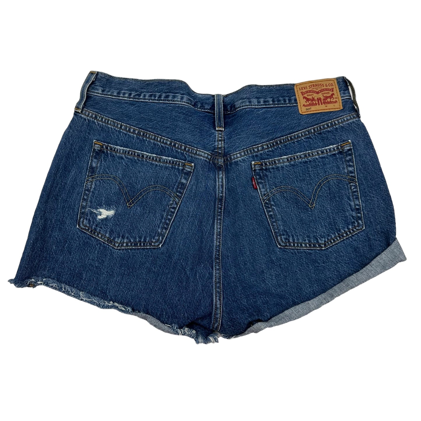 Blue Denim Shorts Levis, Size 18