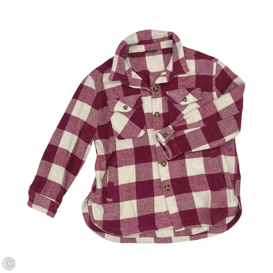 Jacket Shirt By Members Mark In Pink, Size: Xl