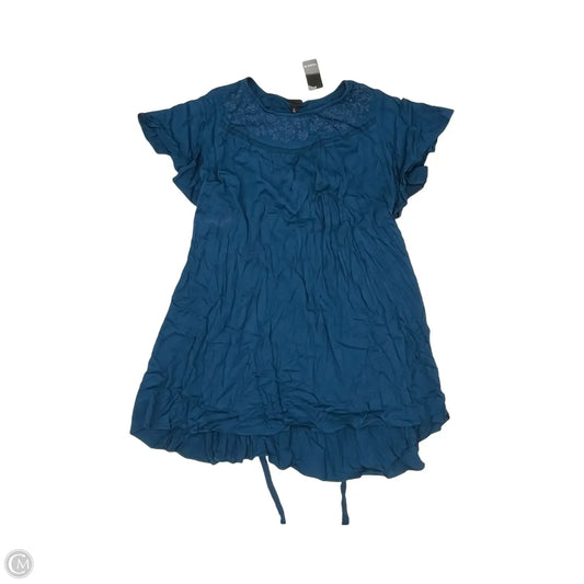 Tunic Short Sleeve By Torrid In Teal, Size: 4x