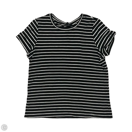 Top Short Sleeve By Liverpool In Black & White, Size: L
