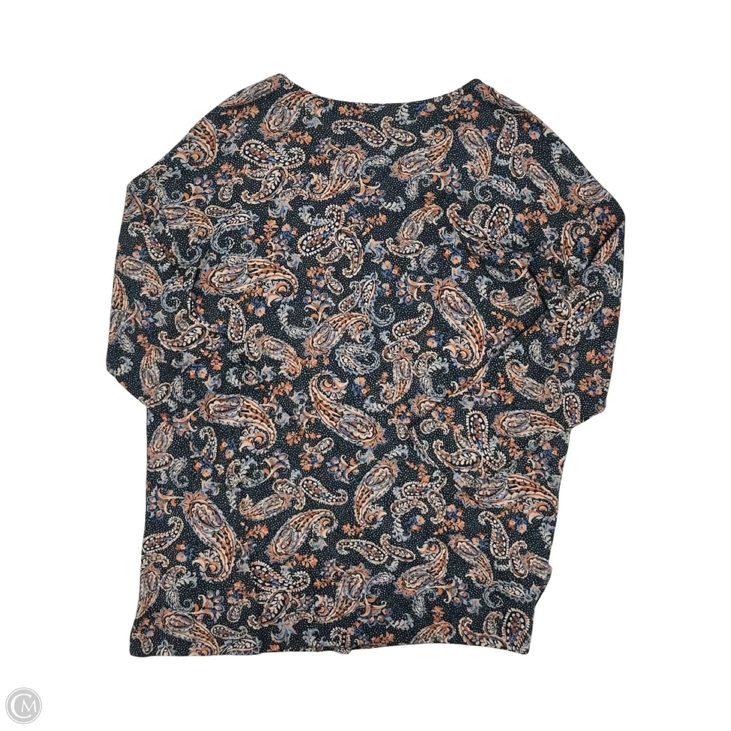 Top Long Sleeve By J. Jill In Paisley Print, Size: Xl