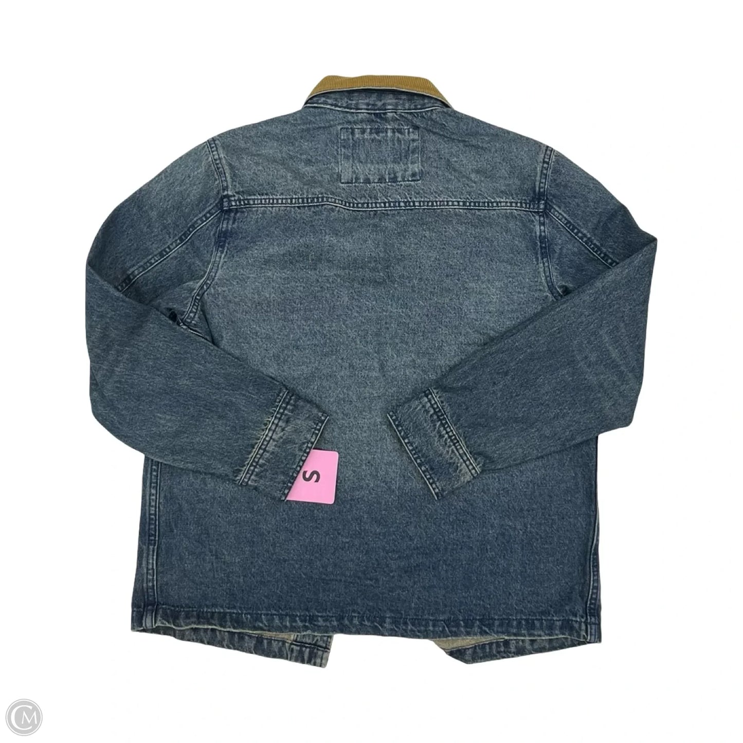 Jacket Designer By Frye In Blue Denim, Size: S