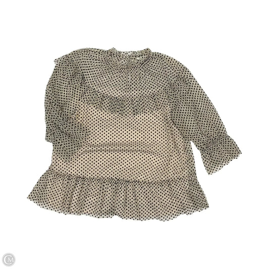 Blouse 3/4 Sleeve By Cato In Polkadot Pattern, Size: 1x