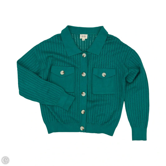 Sweater Cardigan By Bibi In Teal, Size: Xl