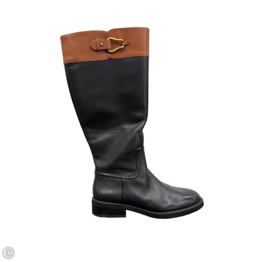 Boots Leather By Vince Camuto In Black & Tan, Size: 8.5
