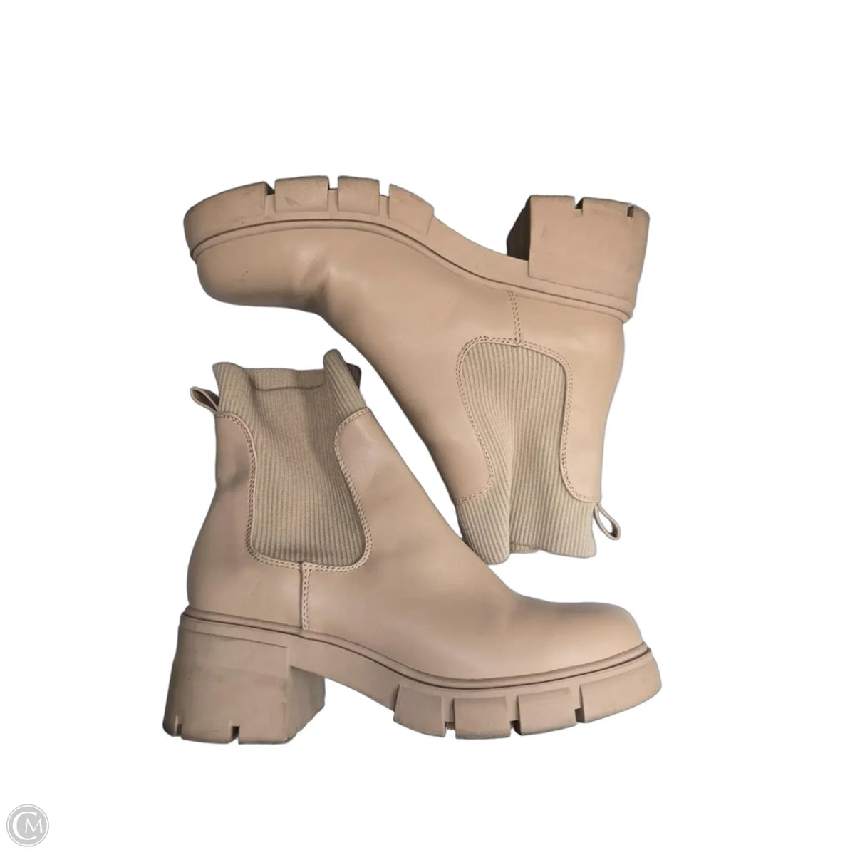 Boots Ankle Heels By Clothes Mentor In Tan, Size: 8
