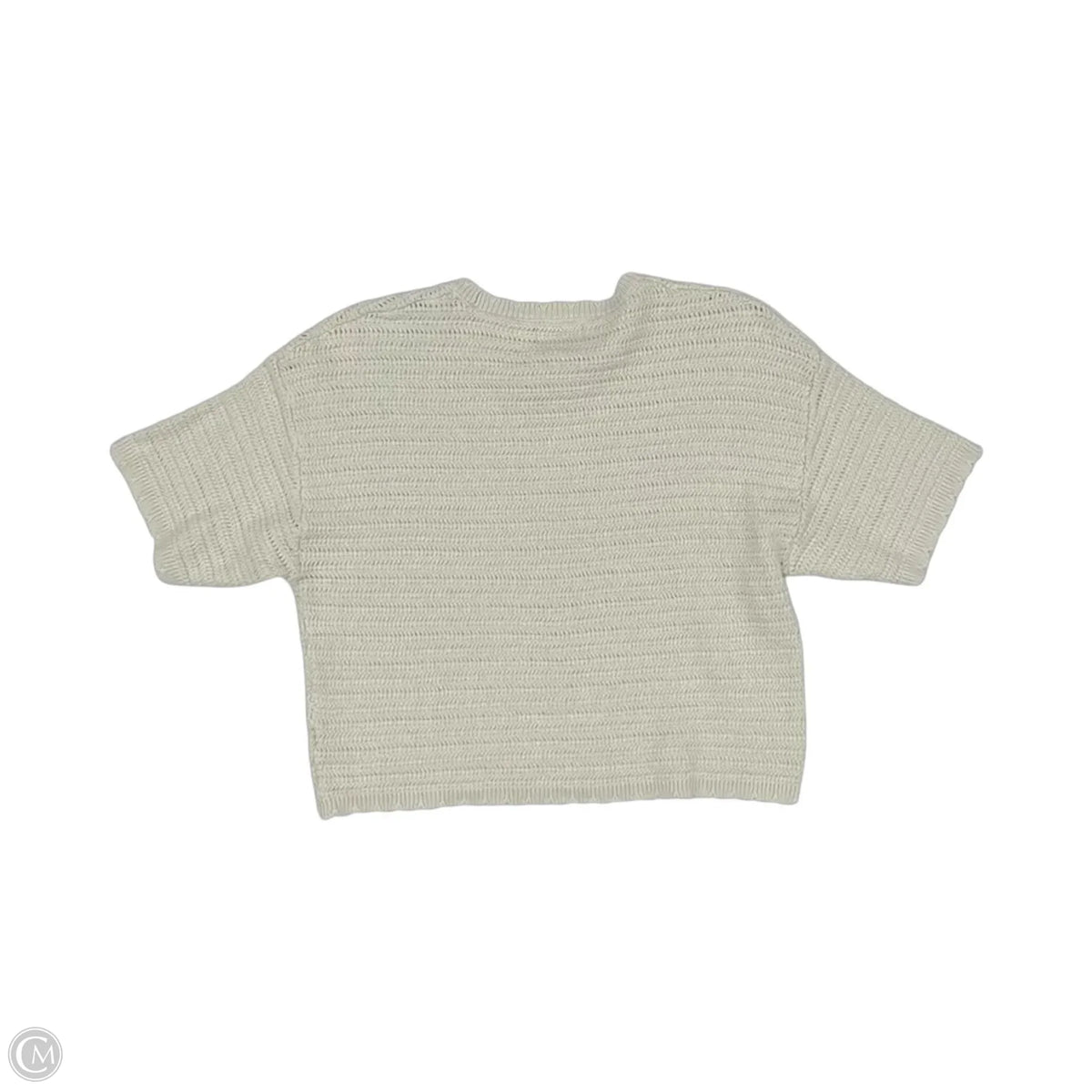 Sweater Short Sleeve By Universal Thread In Cream, Size: L