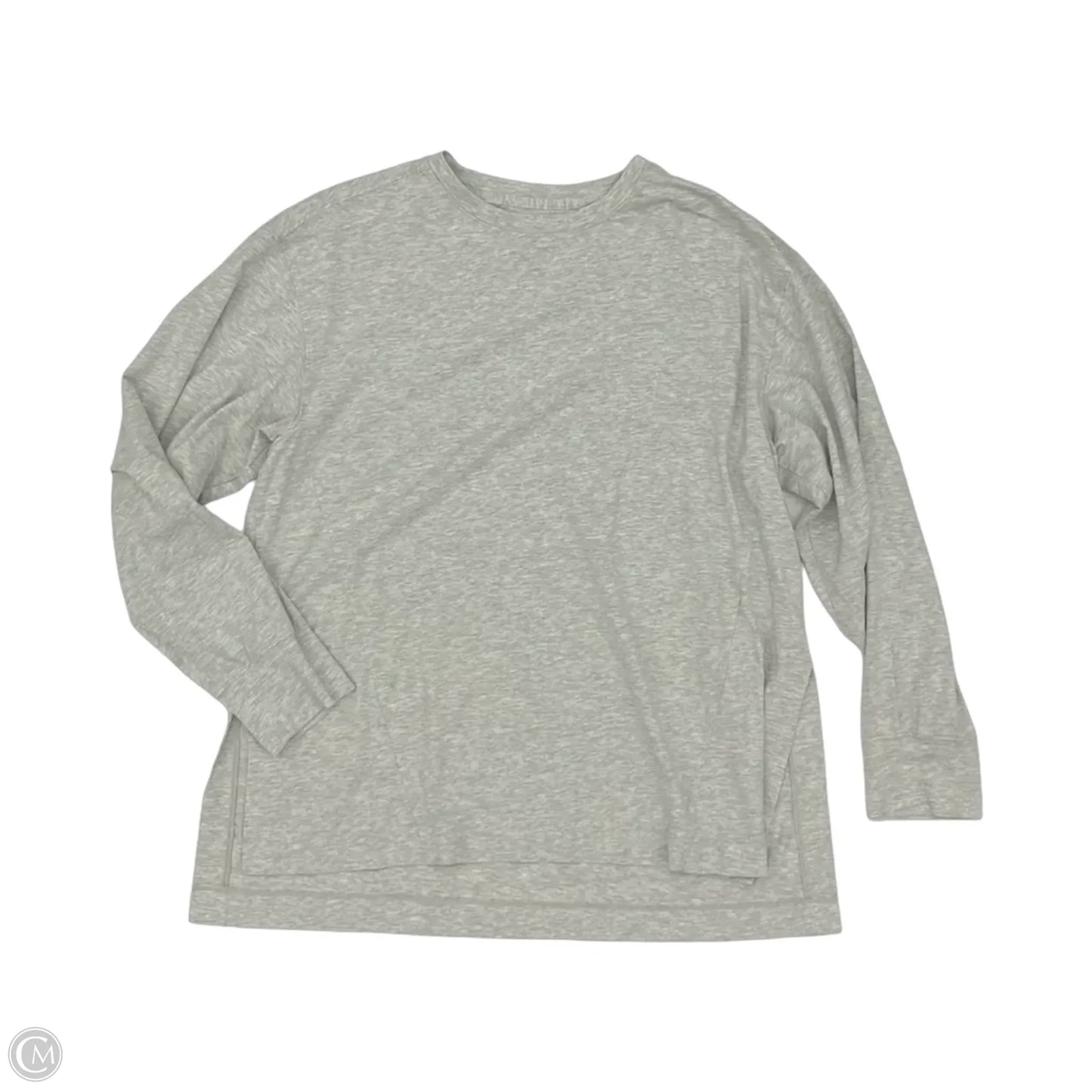 Top Long Sleeve By Ypb In Grey, Size: M