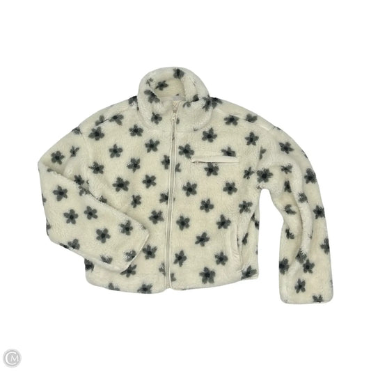 Jacket Faux Fur & Sherpa By Thread And Supply In Cream & Green, Size: M