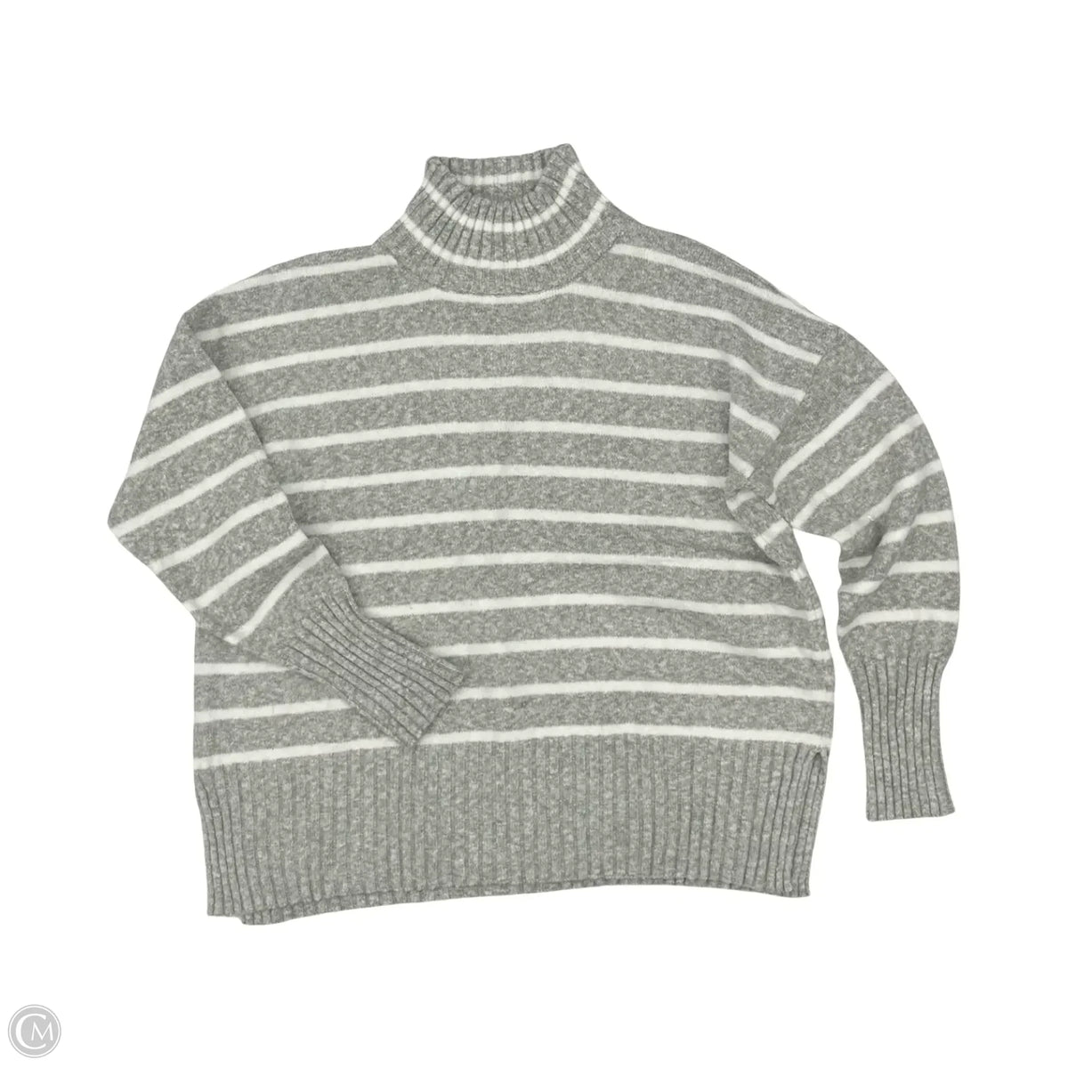 Sweater By Eddie Bauer In Grey & White, Size: Xl