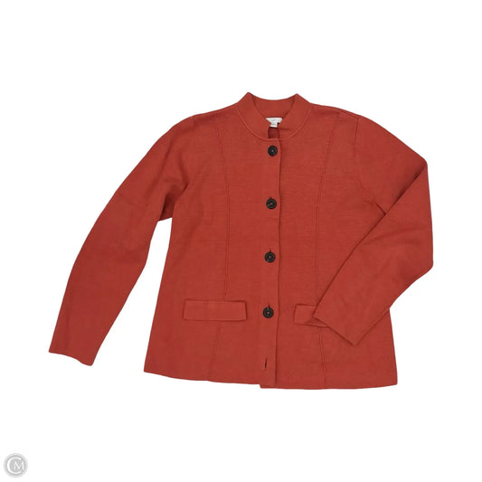 Sweater Cardigan By J. Jill In Orange, Size: M
