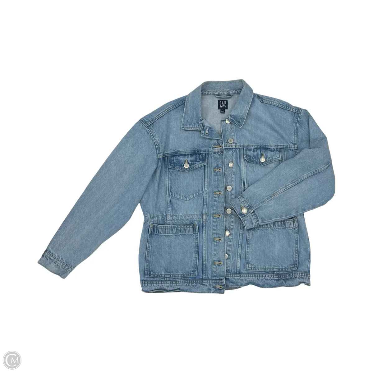 Jacket Denim By Gap In Blue Denim, Size: M