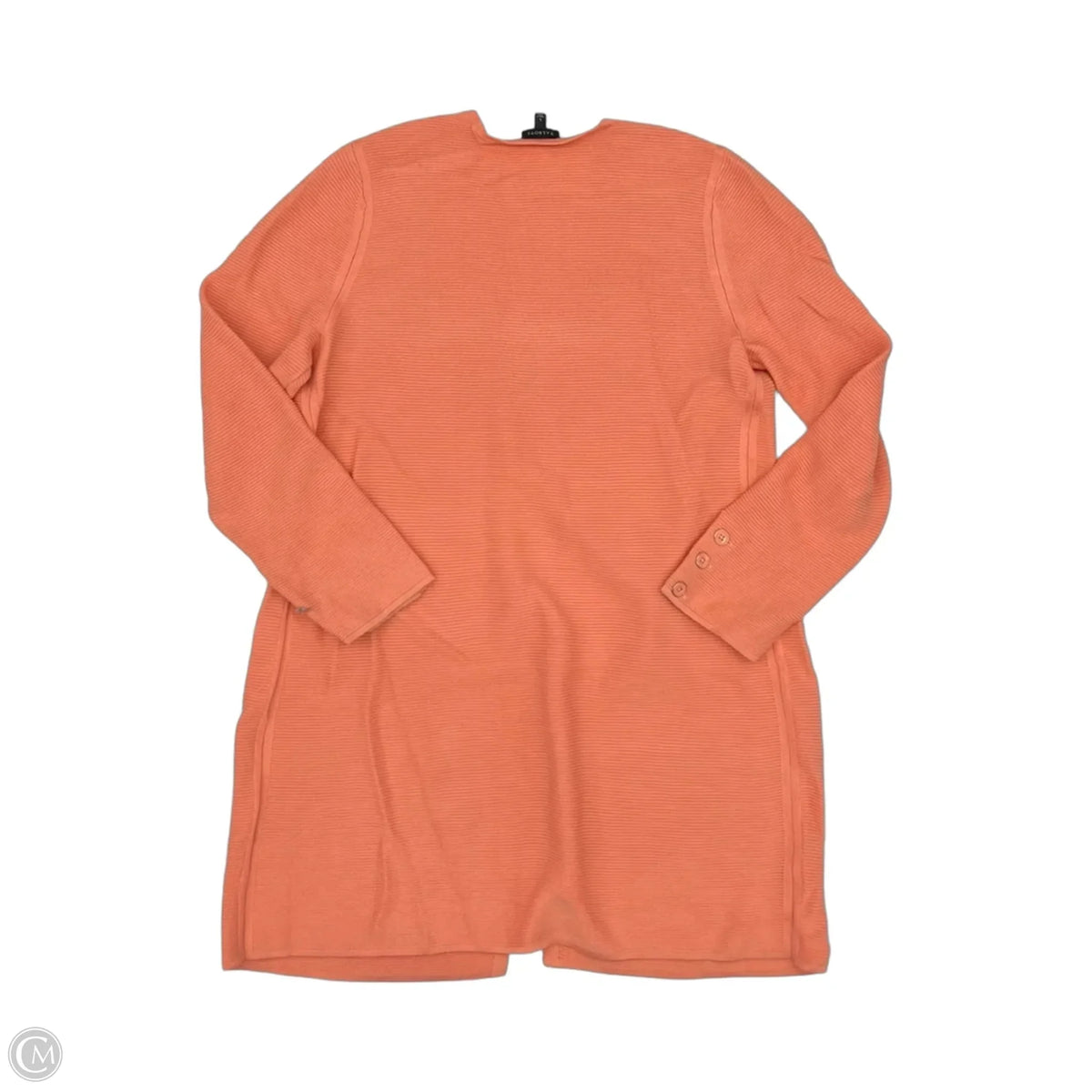 Sweater Cardigan By Talbots In Orange, Size: L