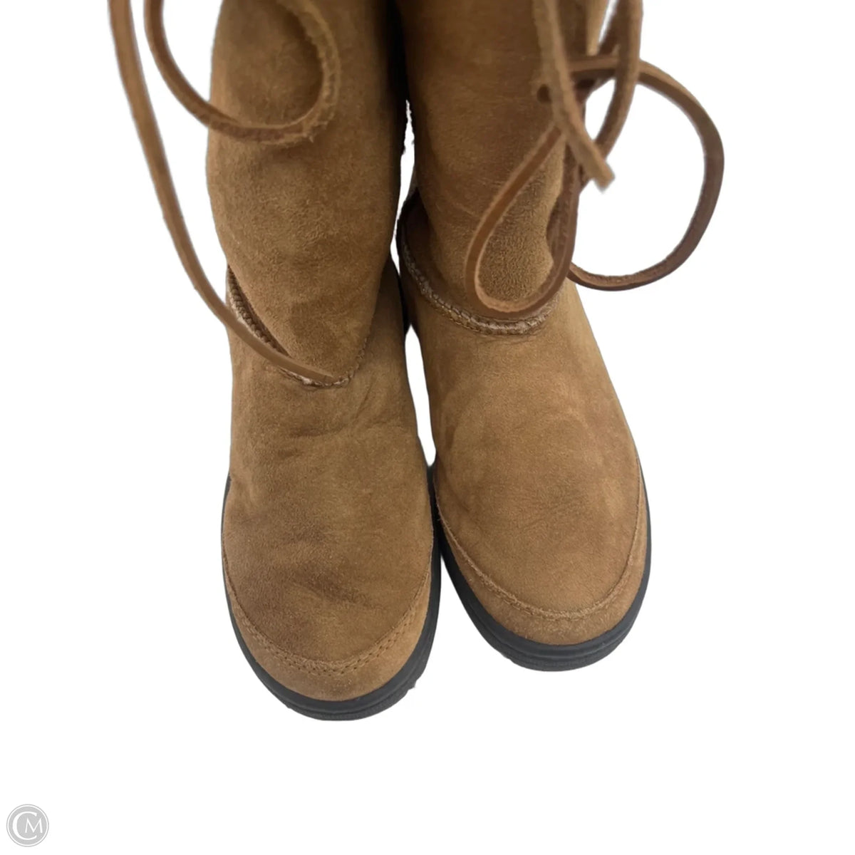 Boots Designer By Ugg In Brown, Size: 6