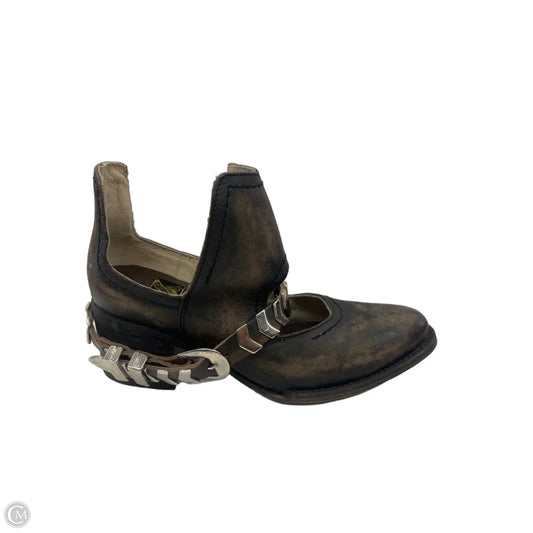Boots Ankle Heels By Freebird In Brown, Size: 7