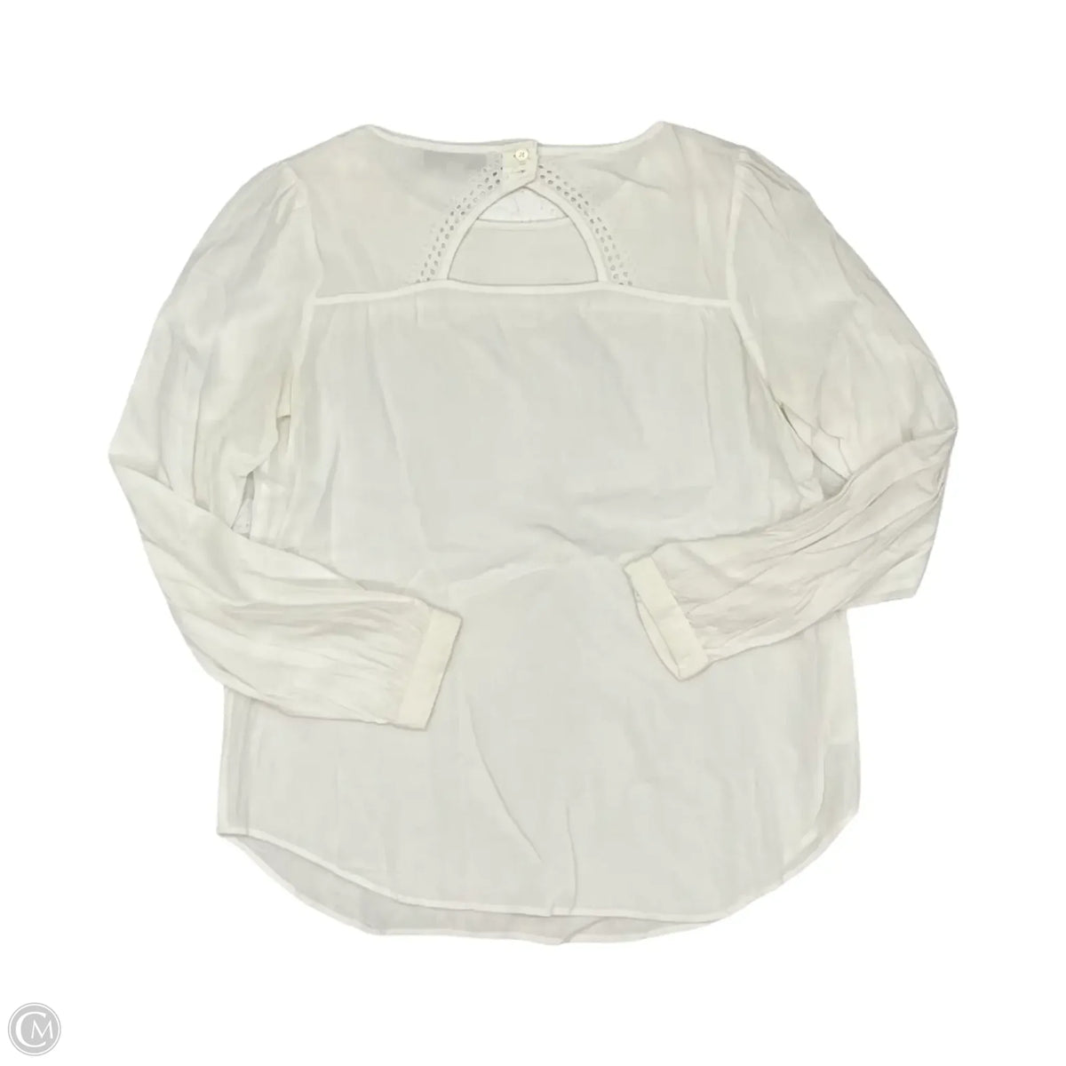 Blouse Long Sleeve By Loft In White, Size: S