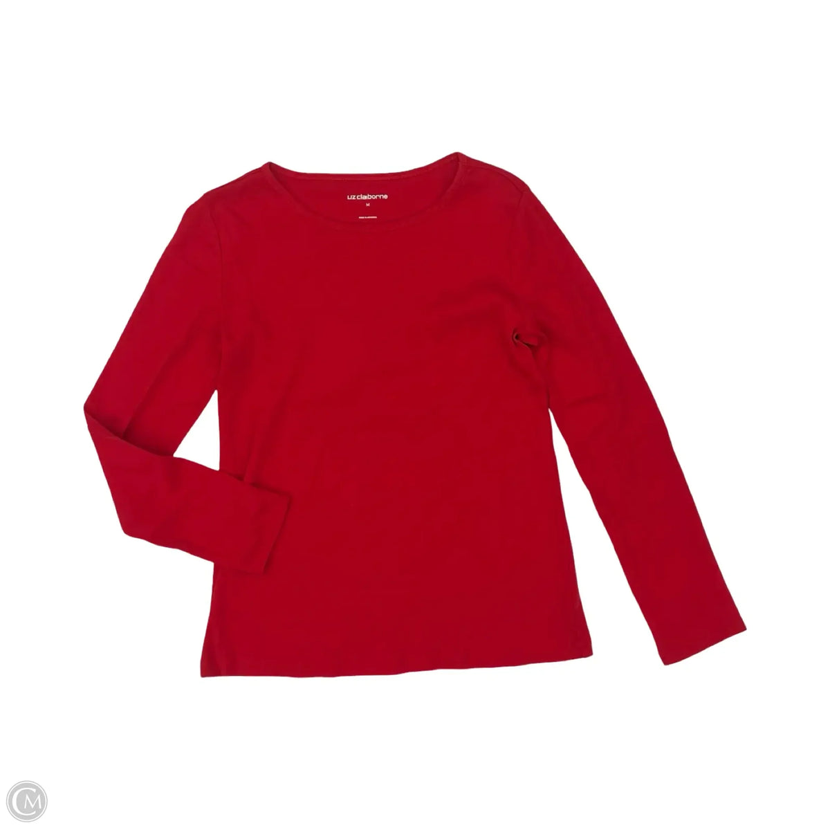Top Long Sleeve Basic By Liz Claiborne In Red, Size: M
