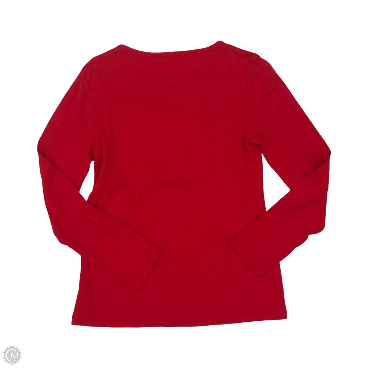 Top Long Sleeve Basic By Liz Claiborne In Red, Size: M