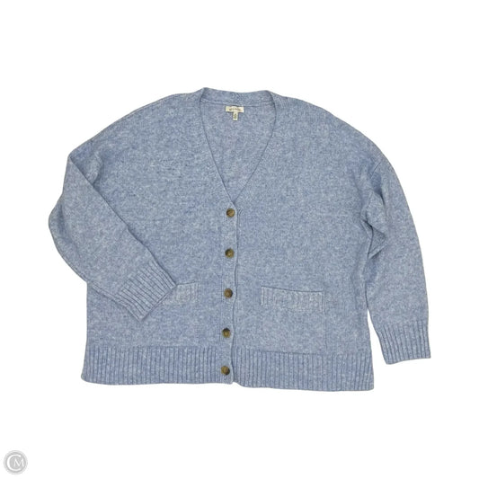 Sweater Cardigan By Ella Moss In Blue, Size: L